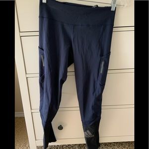 Adidas running leggings.  Size small, Navy blue